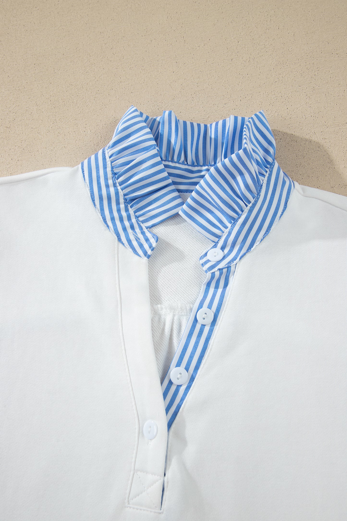 Ruffle Collar Short Sleeve Blouse Women S–XL