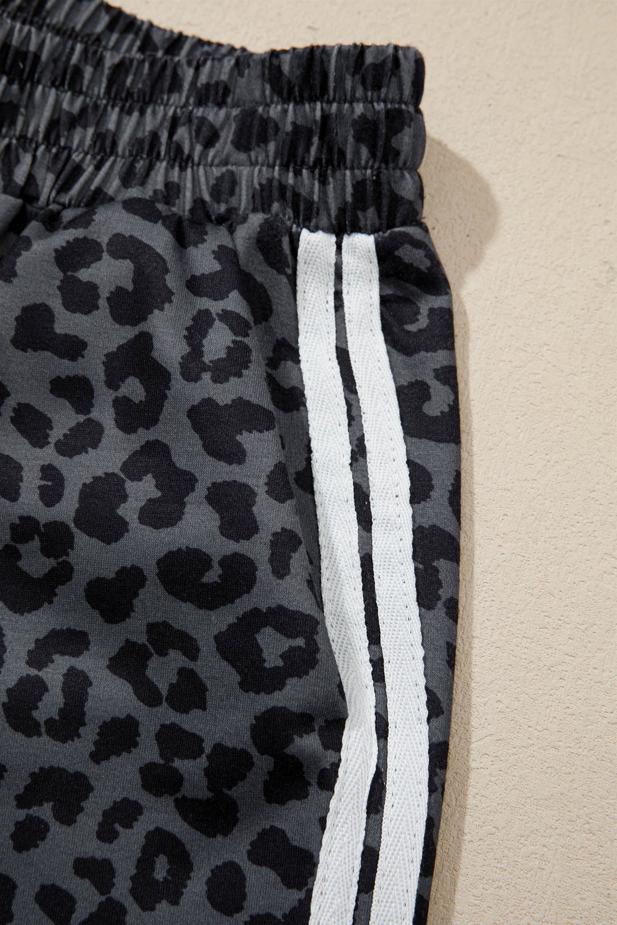 Women's Leopard Print Varsity Two Piece Set S to XL