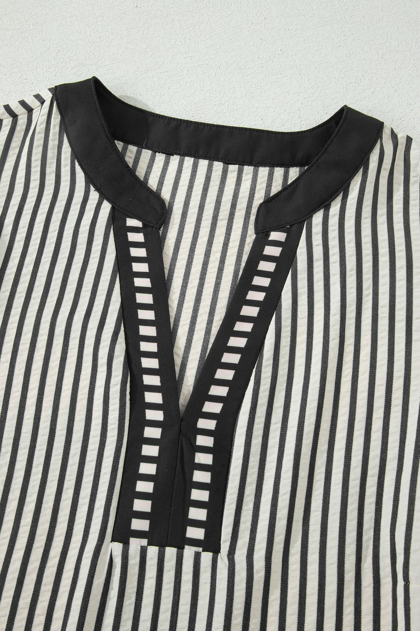 Striped Ruffle Sleeve V-Neck Blouse – Women S–XL
