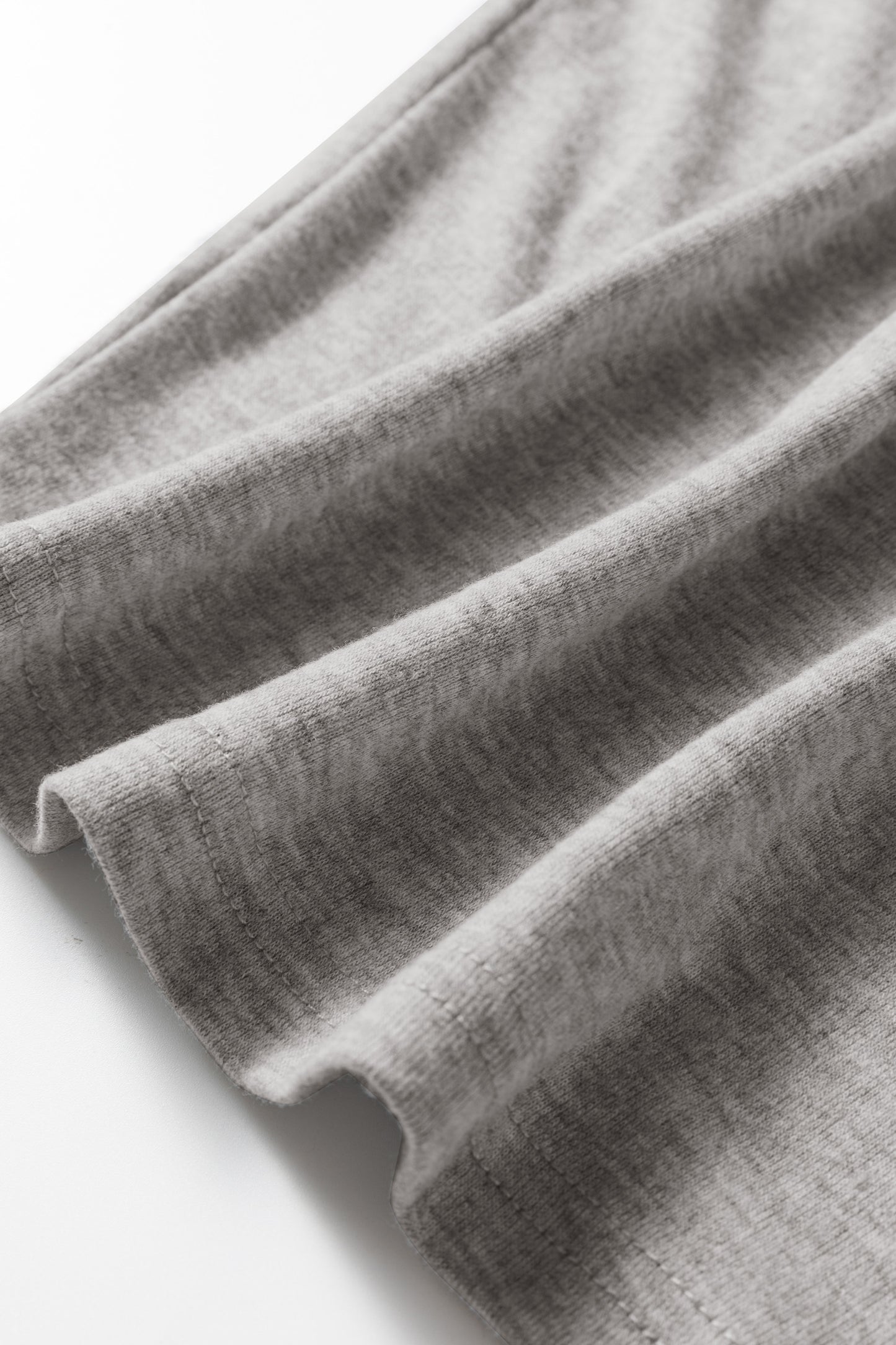 Solid Extended Cuff Long Sleeve Top | Light Grey