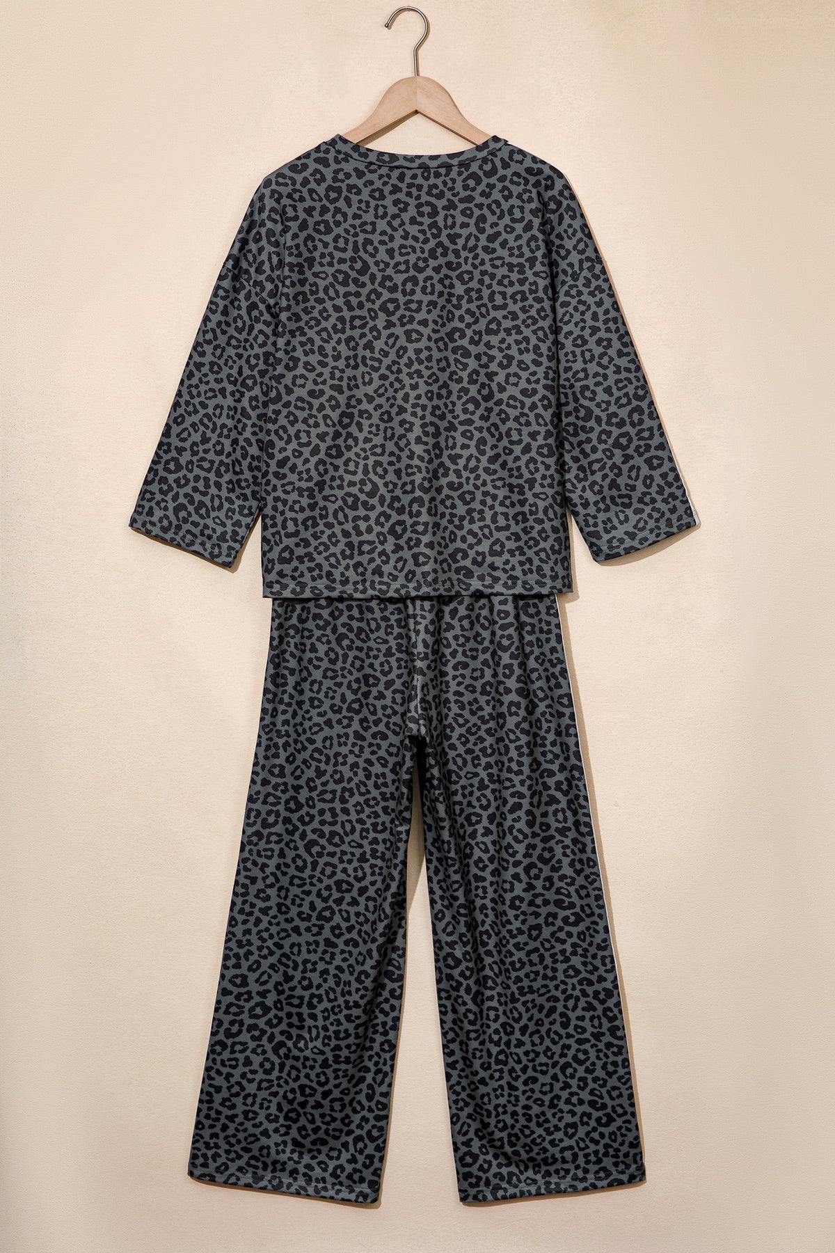 Women's Leopard Print Varsity Two Piece Set S to XL