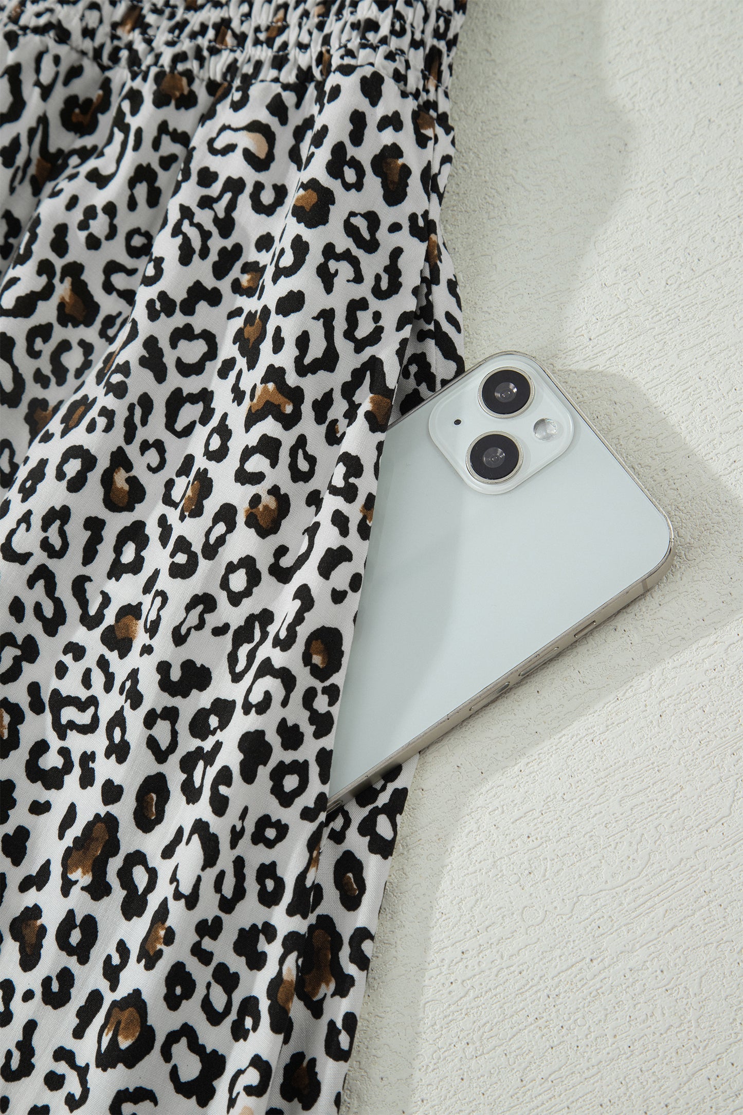 Leopard Print Maxi Dress Sleeveless Cinched Waist Women S–XL