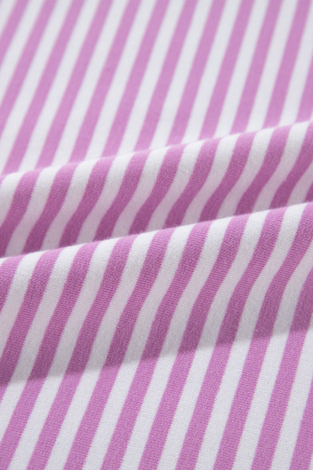 Stripe Patchwork Bracelet Sleeve T-Shirt | Plus Size | Pink Stripe | 1X–3X