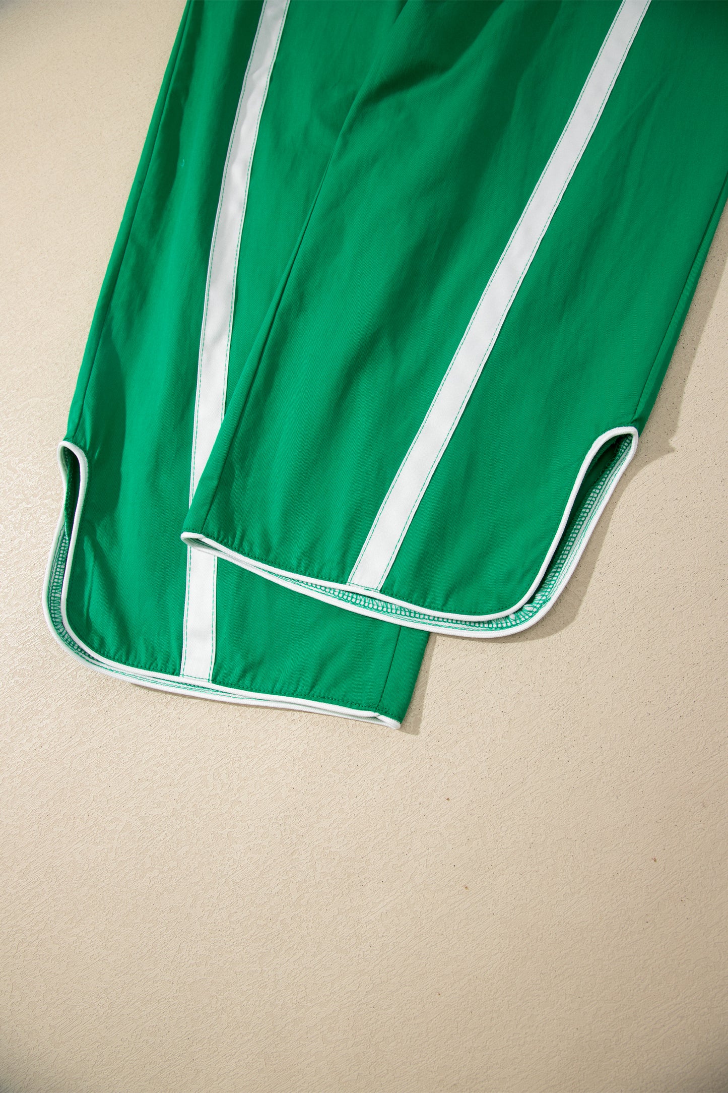 Side Stripe Cropped Cotton Pants Women S–XL