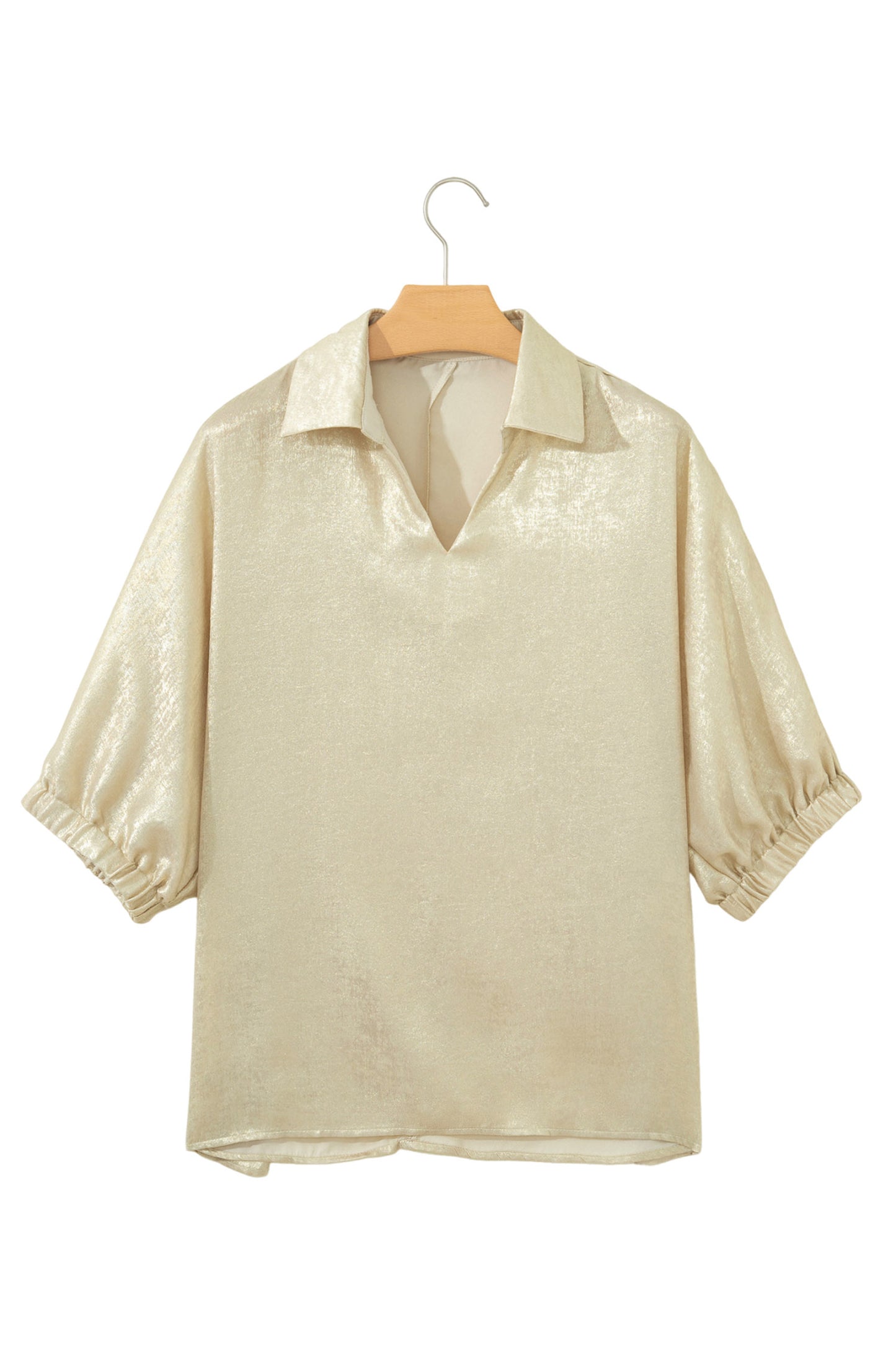 Shimmer Top V-Neck Collared Women S–XL