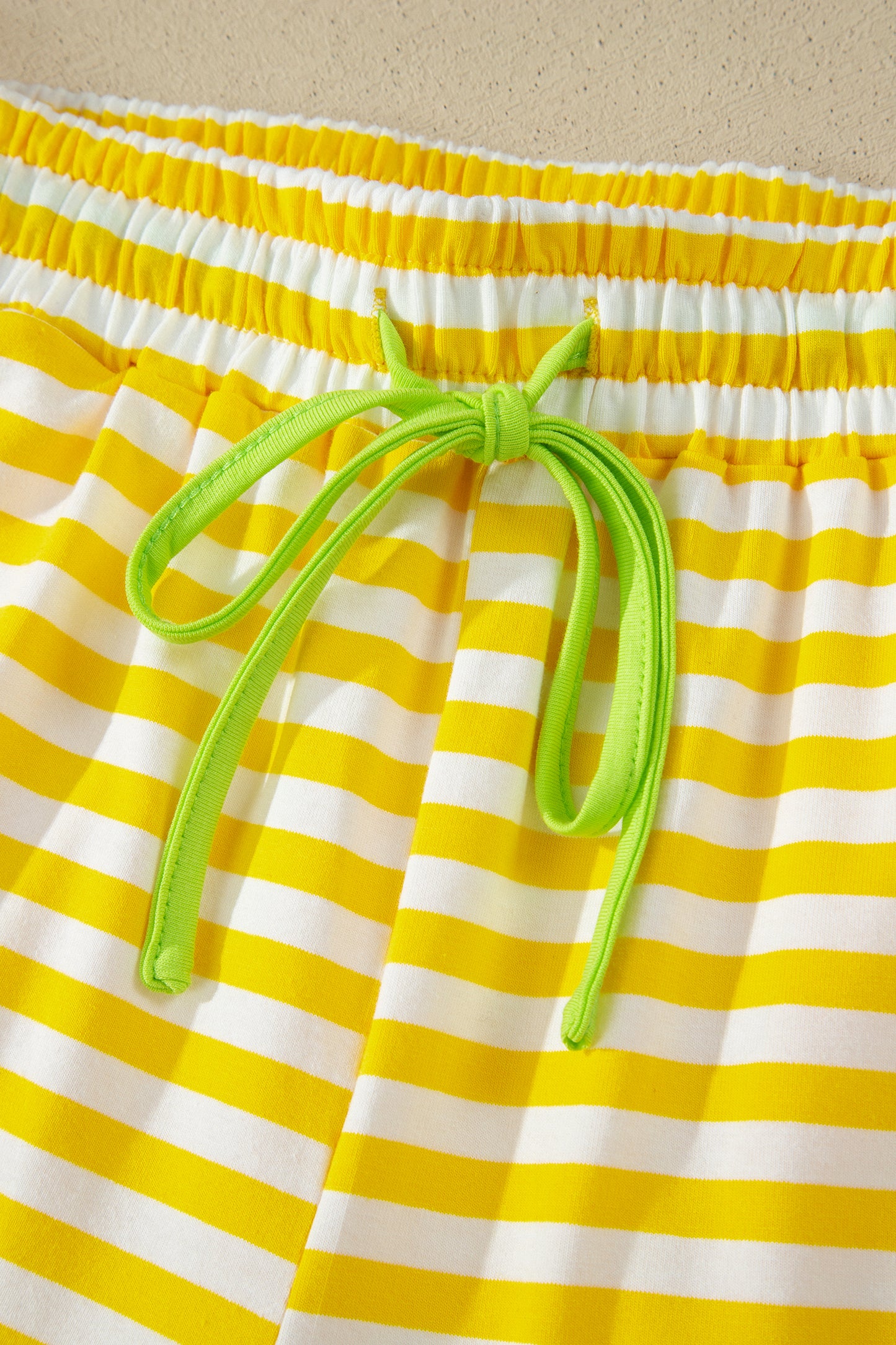 Striped Matching Set Tee & Shorts Women S–XL