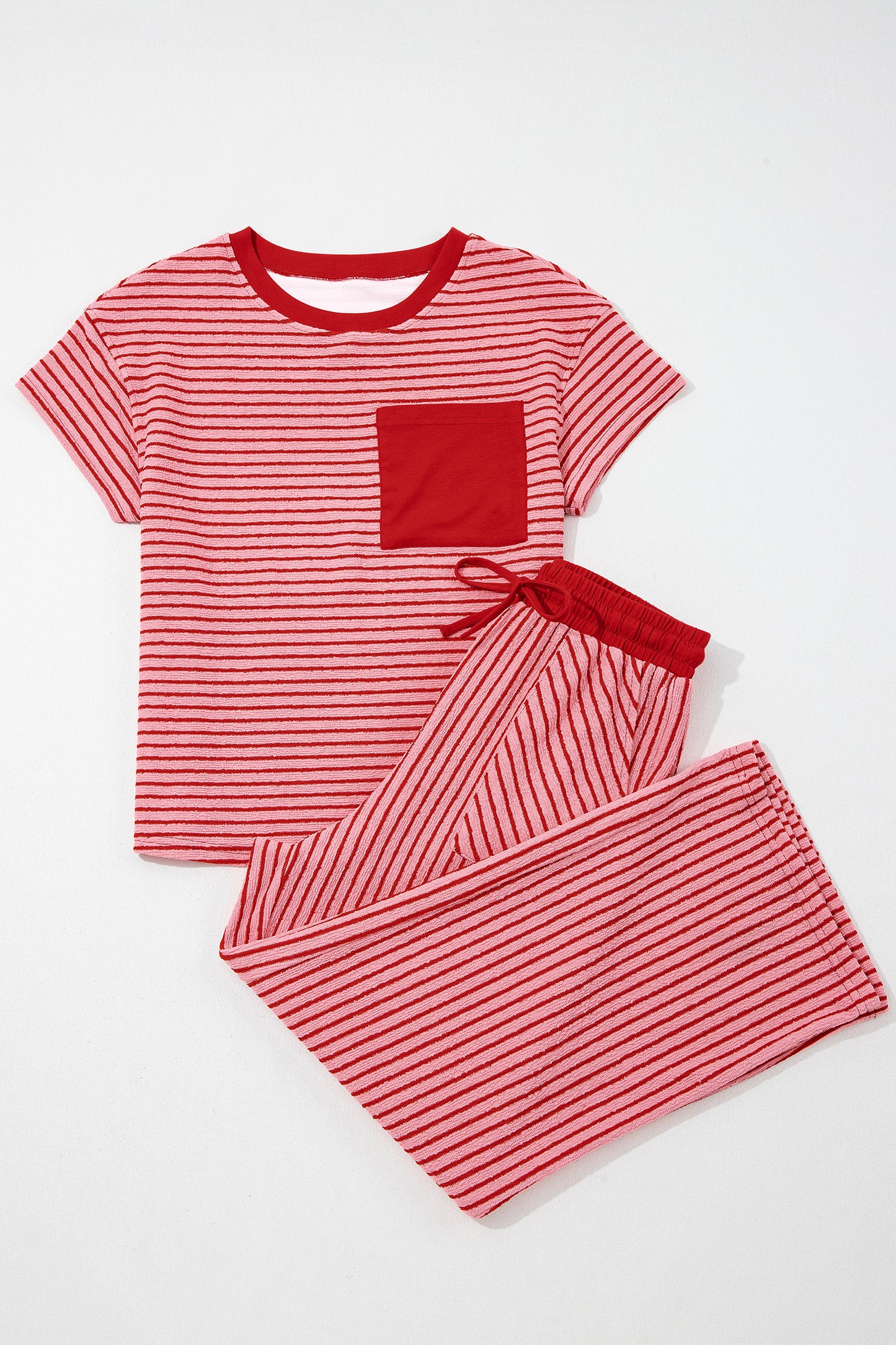 Striped Crop Pants Set Women S–XL