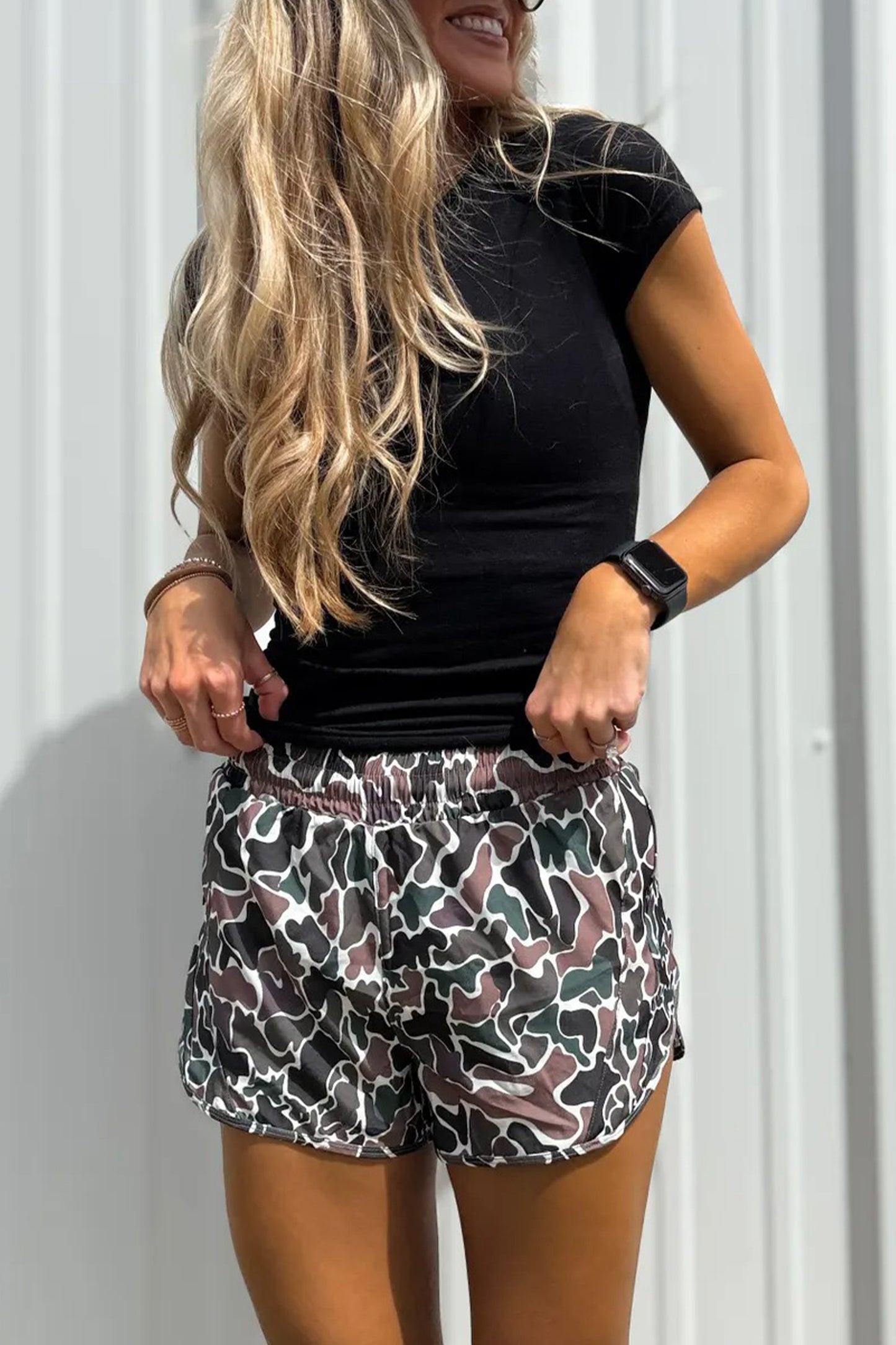 Camo Athletic Shorts Women S–XL