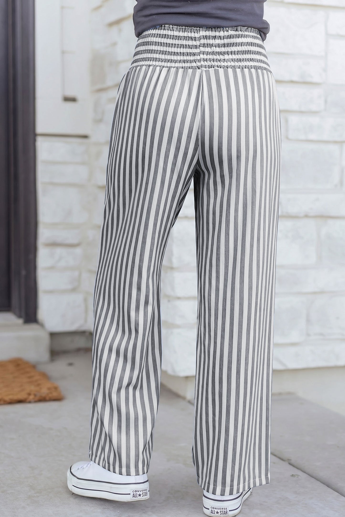 Striped High Waist Loose Summer Pants Women S–2XL