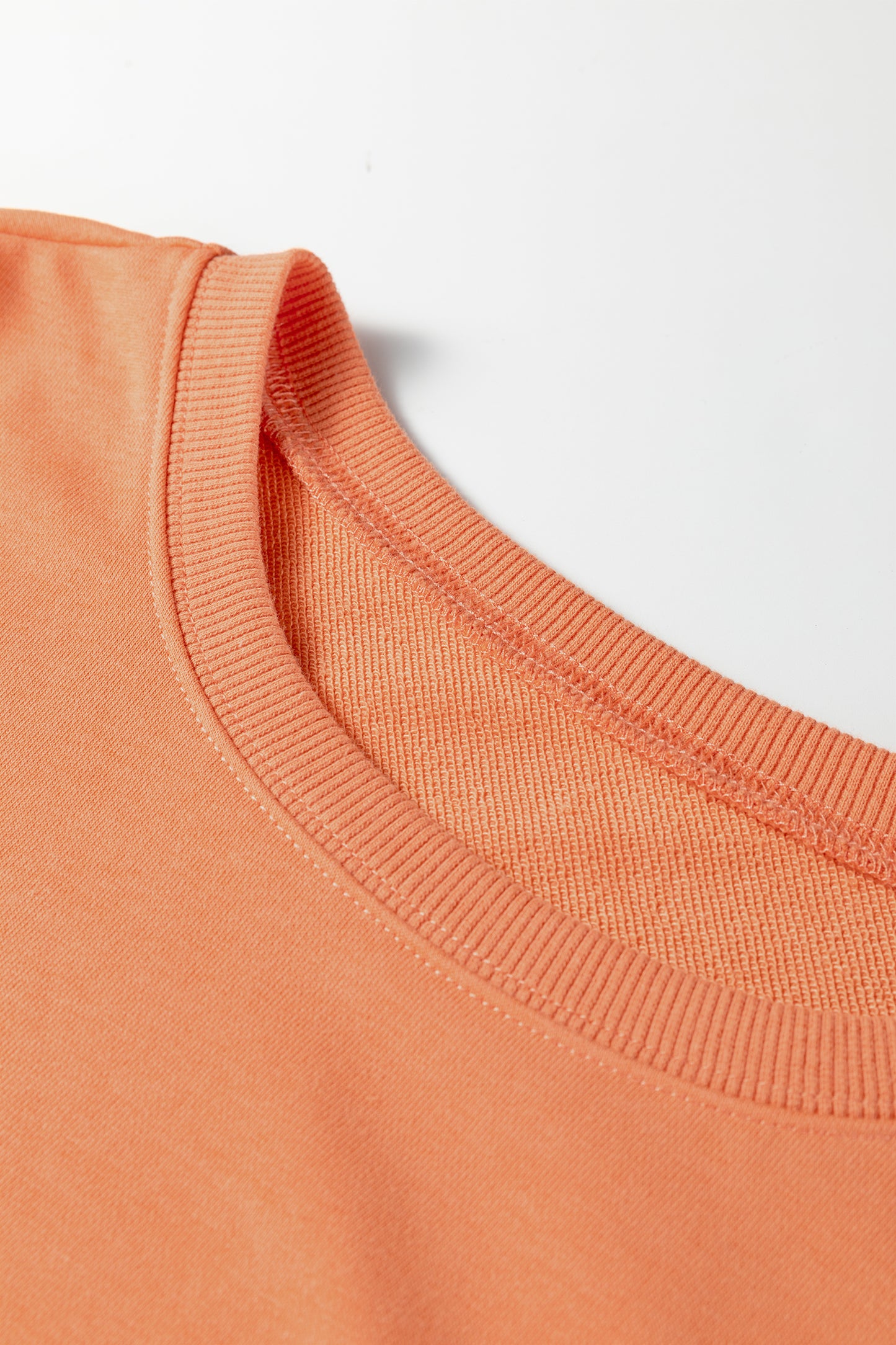 Floral Bow Patch Baggy Sweatshirt in Grapefruit Orange