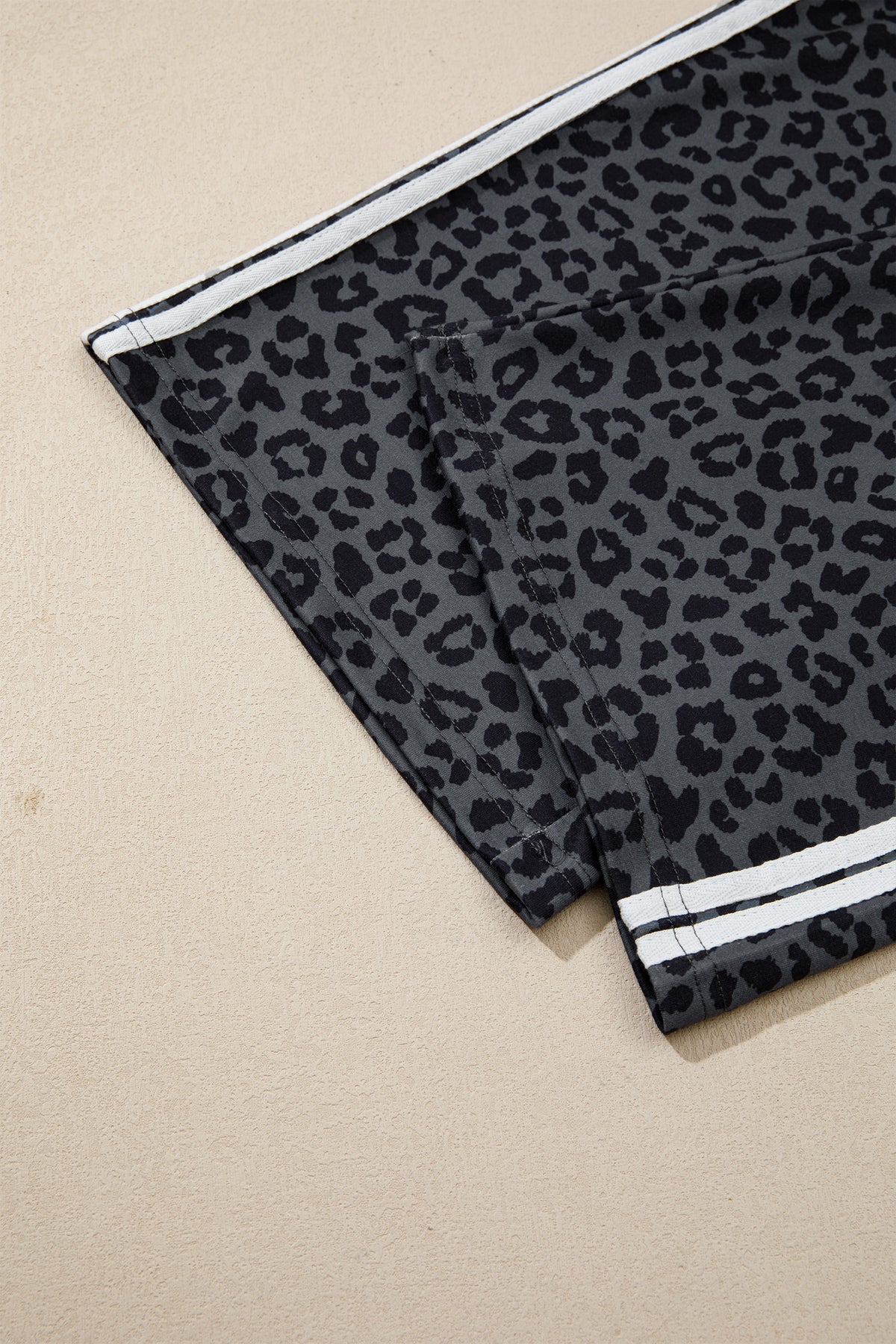 Women's Leopard Print Varsity Two Piece Set S to XL