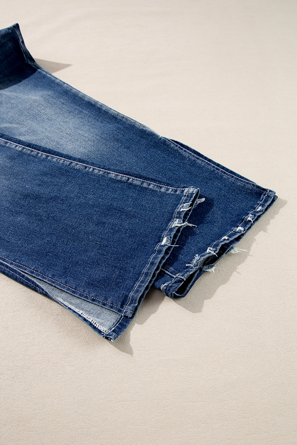 High Waist Side Slit Flare Jeans | Plus Size | Blue | 1X–4X