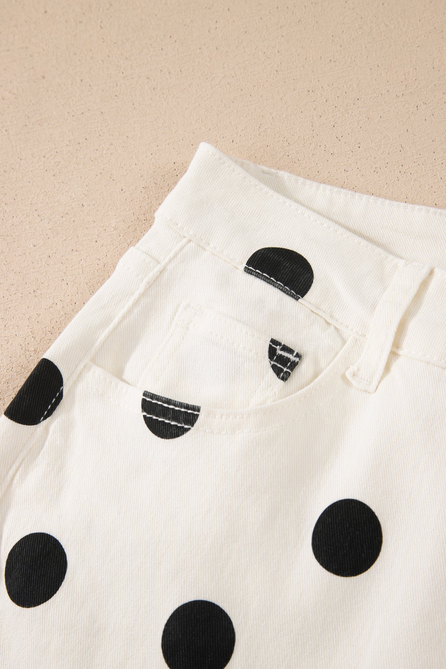 Polka Dot Wide Leg Jeans Women Size 4–16