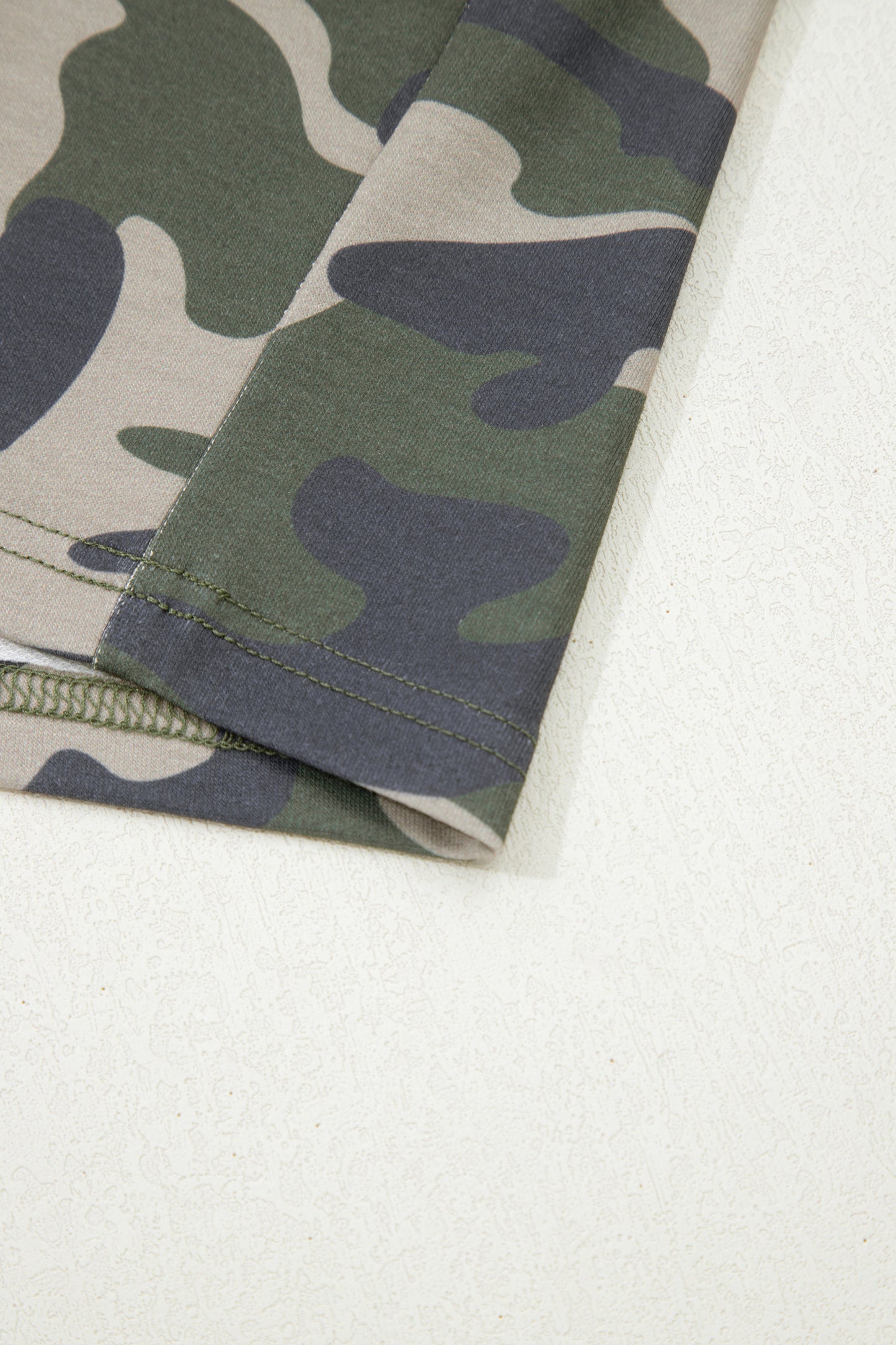 Green Camo Print Drawstring Waist Shorts with Pockets | Plus Size 1X–4X