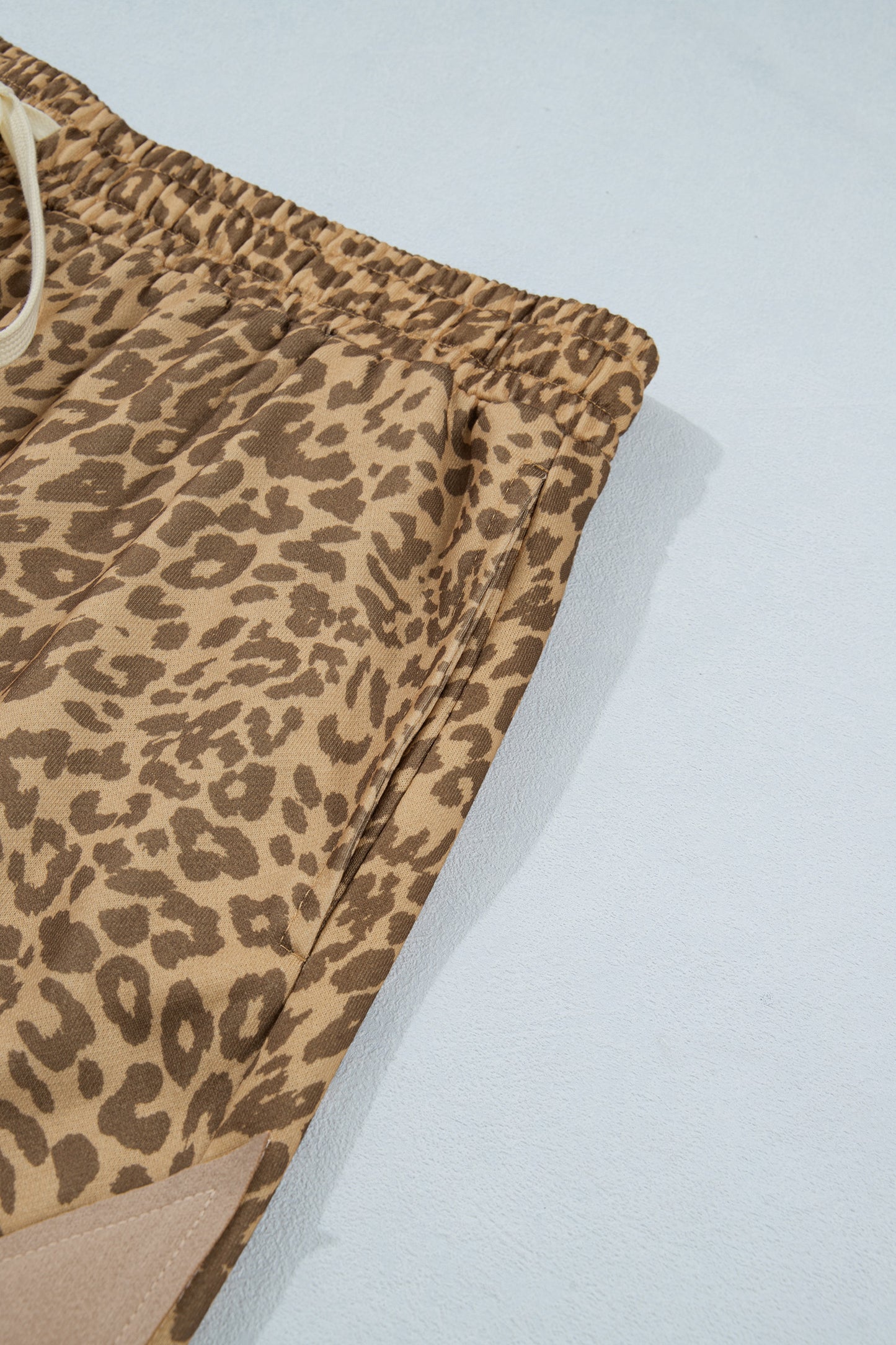 Plus Size Leopard Star Patch Jogger Pants Women 1X–4X
