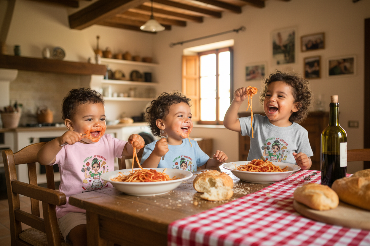 Italian Toddlers Pasta Table
