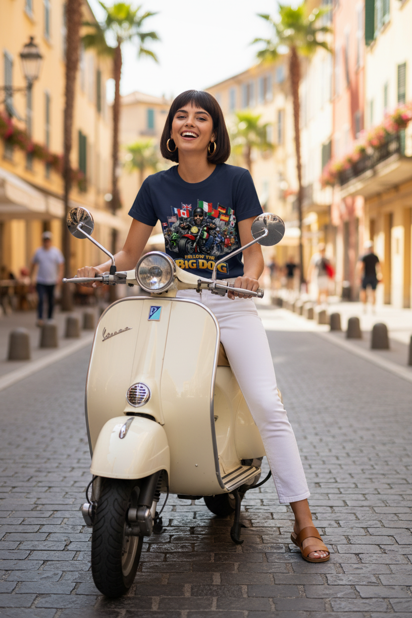 Navy Vespa Girl Retry
