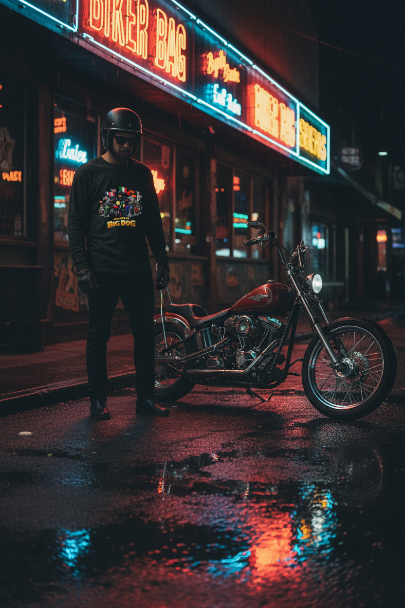 Neon Biker Bar Night