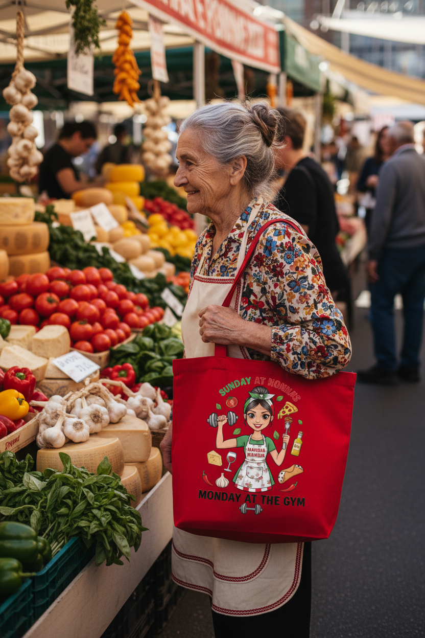 Nonna Red Tote Italian Market
