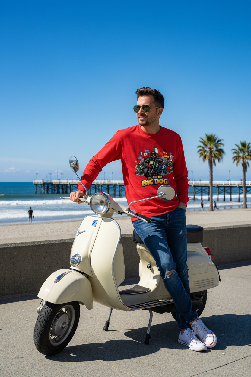 Red Vespa White Rock Beach