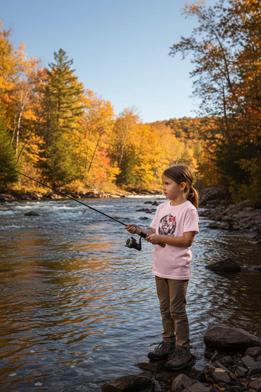 River Fishing Girl