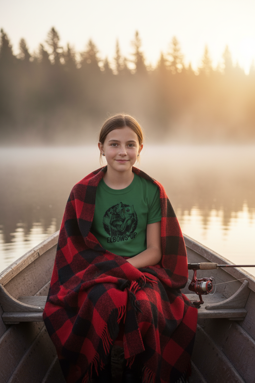 Rowboat Fishing Girl