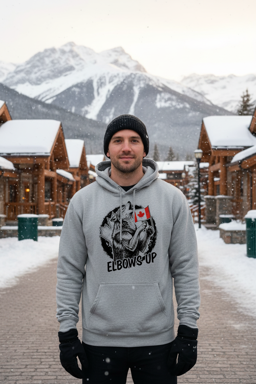 Sport Grey Hoodie - Man, Whistler Ski Village