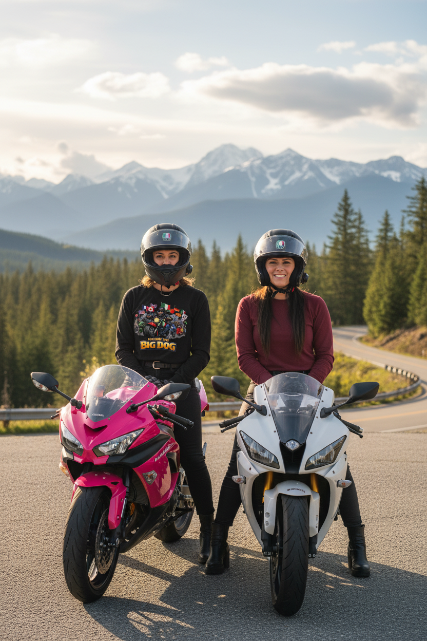 Two Women Kawasaki Yamaha