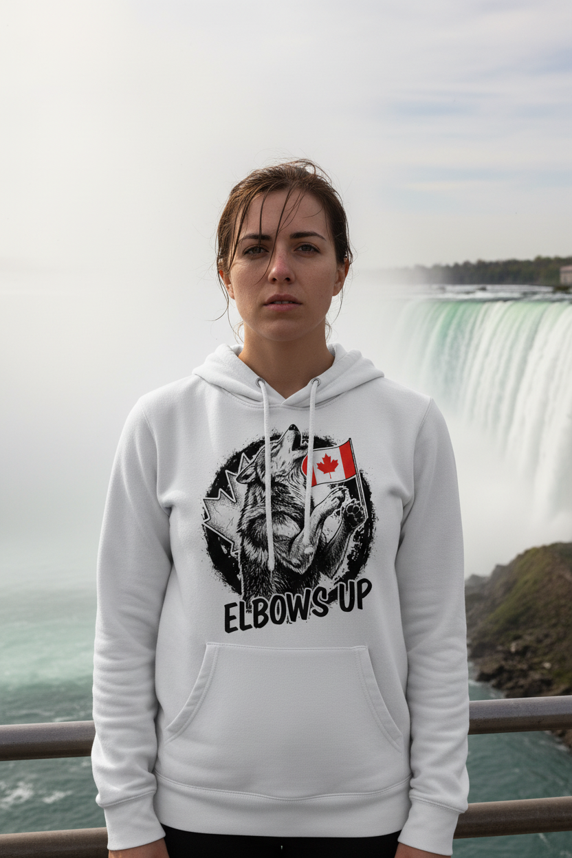 White Hoodie - Woman, Niagara Falls