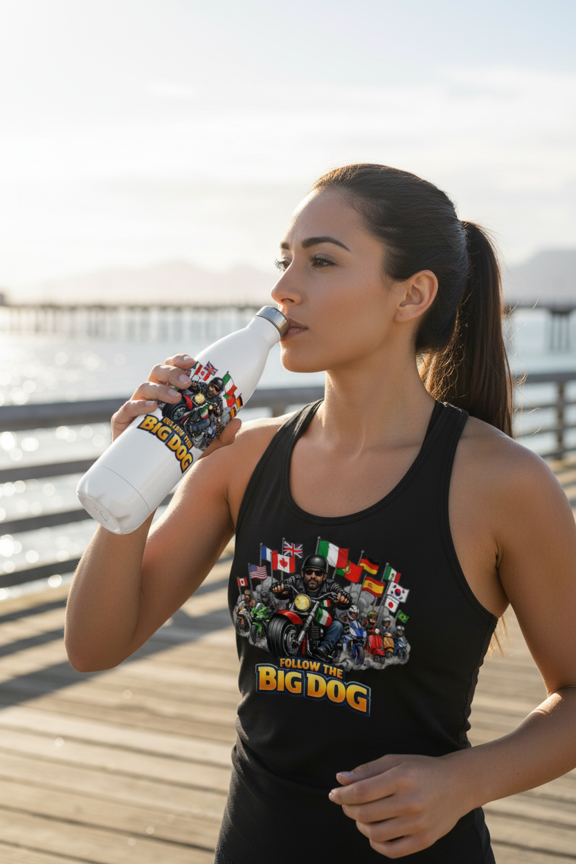 Woman Jogger Drinking Bottle White Rock